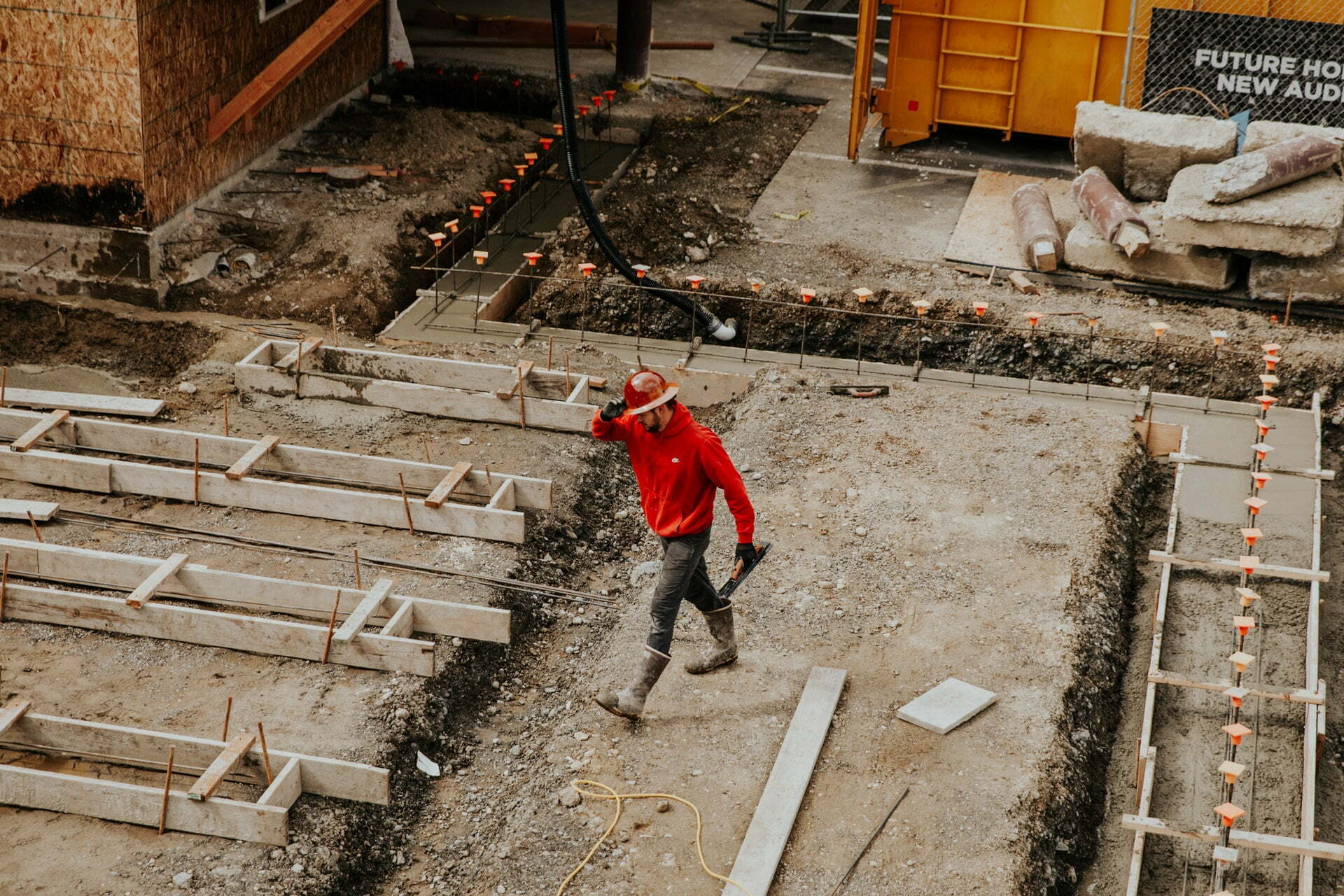 a person working in a construction site