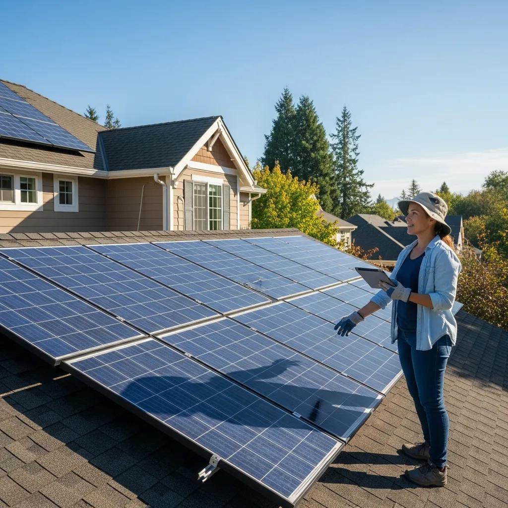 Residential solar panel installation showcasing sustainable energy solutions